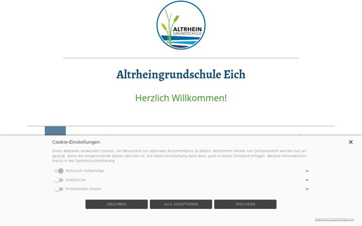 Screenshot of altrheingrundschule-eich.de