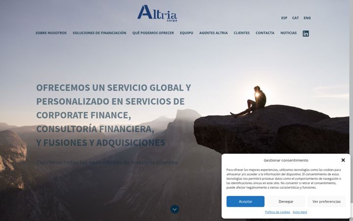 Snimka zaslona za altriacorpo.com