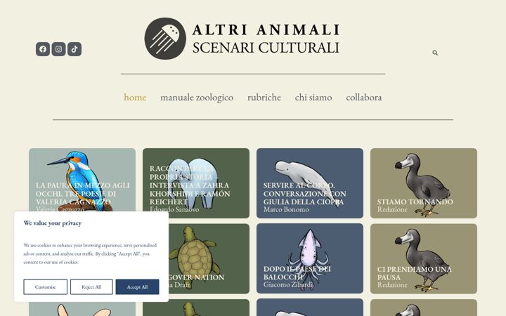 Screenshot of altrianimali.it