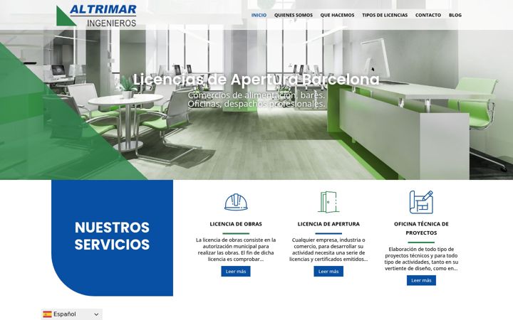 Snimka zaslona za altrimar.com