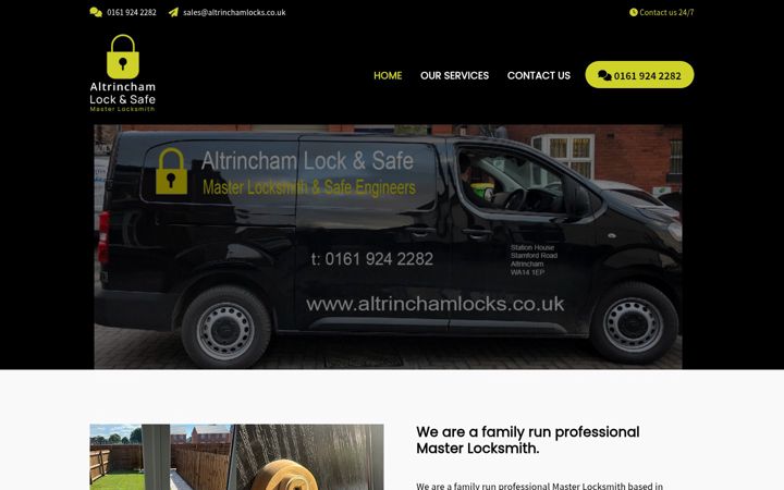 Screenshot of altrinchamlocks.co.uk