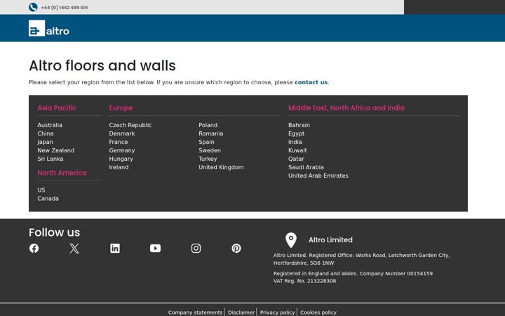 Screenshot of altro.com