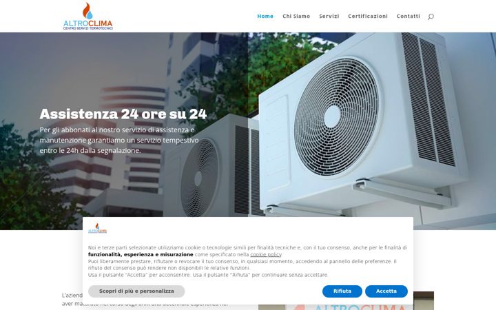 Screenshot of altroclima.com
