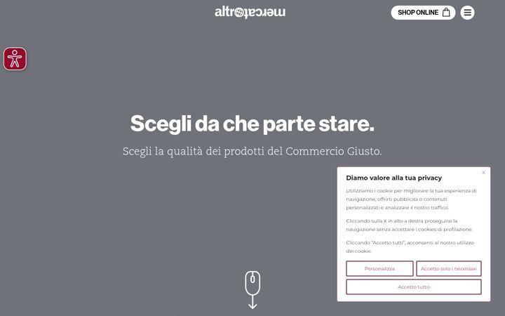 Screenshot of altromercato.it