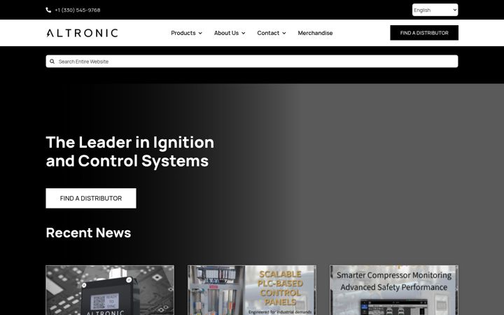 Ekraanipilt saidist altronic-llc.com