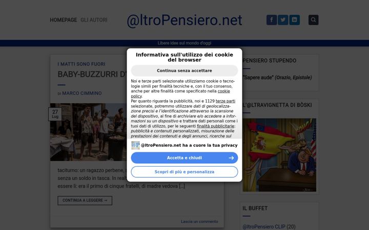 Screenshot of altropensiero.net