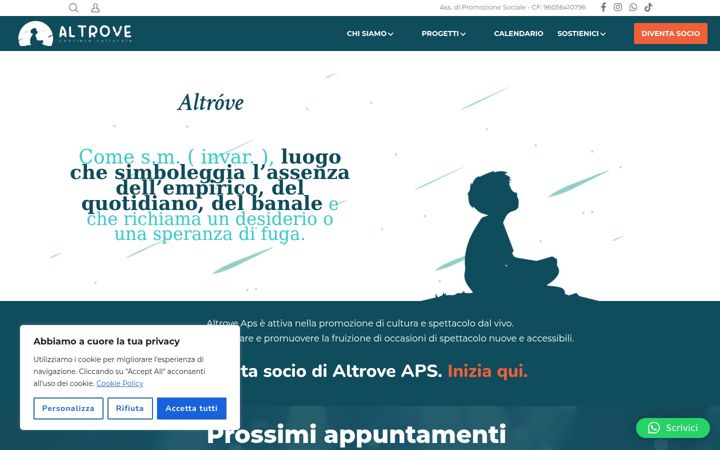Capture d'écran de altrovecantiereculturale.org