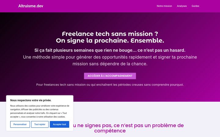 Screenshot of altruisme.dev
