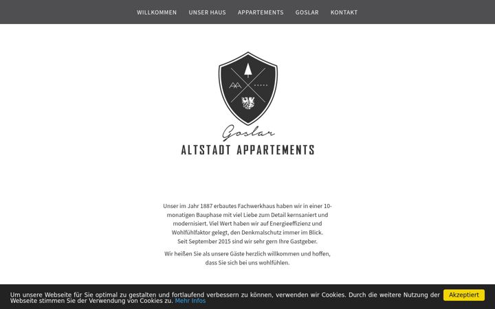 Screenshot of altstadt-appartements-goslar.de