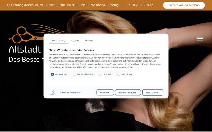 Screenshot of altstadt-friseur.de