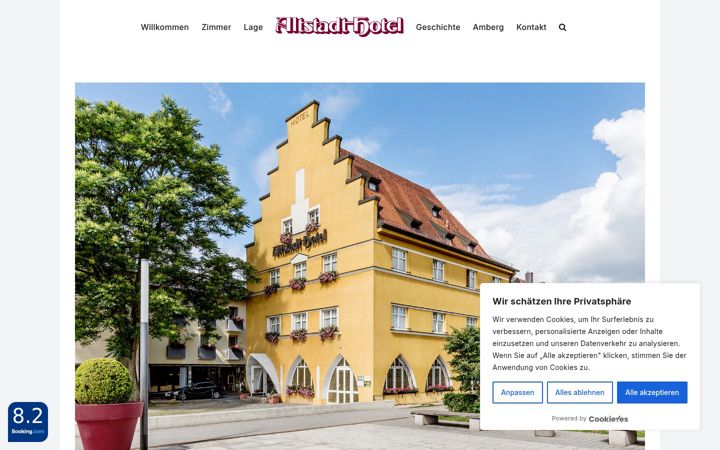 Screenshot of altstadt-hotel-amberg.de