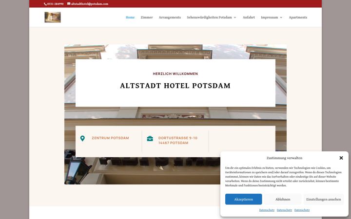 Screenshot του altstadt-hotel-potsdam.de