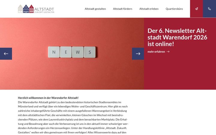 Screenshot of altstadt-warendorf.de