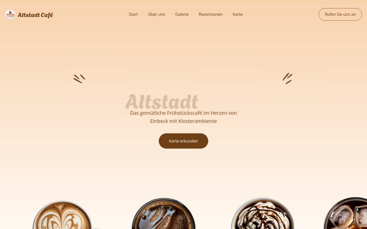Screenshot of altstadtcafe-einbeck.de