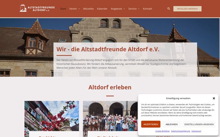 Captura de ecrã de altstadtfreunde-altdorf.de