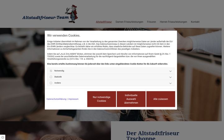 Captura de ecrã de altstadtfriseur-braunschweig.de