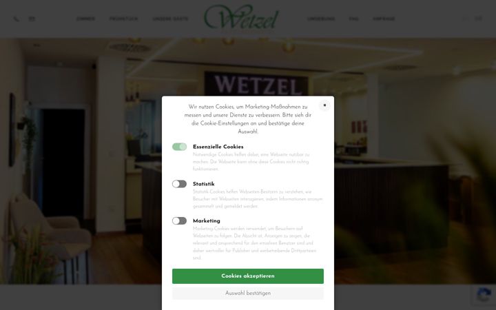 Screenshot of altstadthotel-wetzel.de