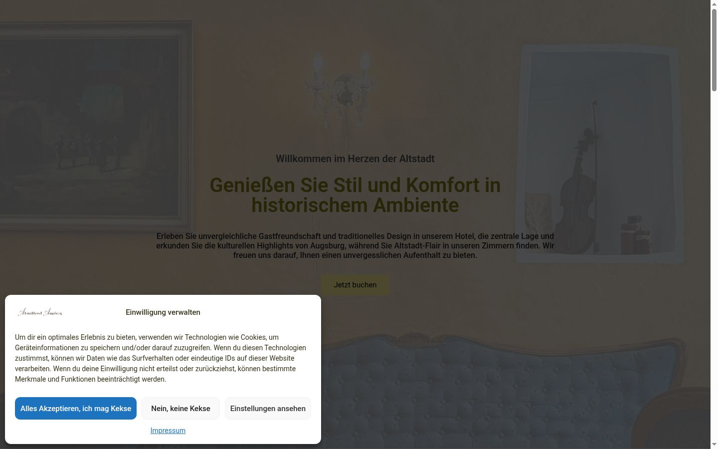 Screenshot tal-banner tal-kunsens muri qabel kwalunkwe interazzjoni