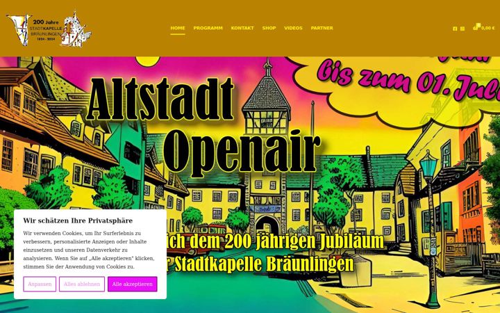 Skjámynd af altstadtopenair.de