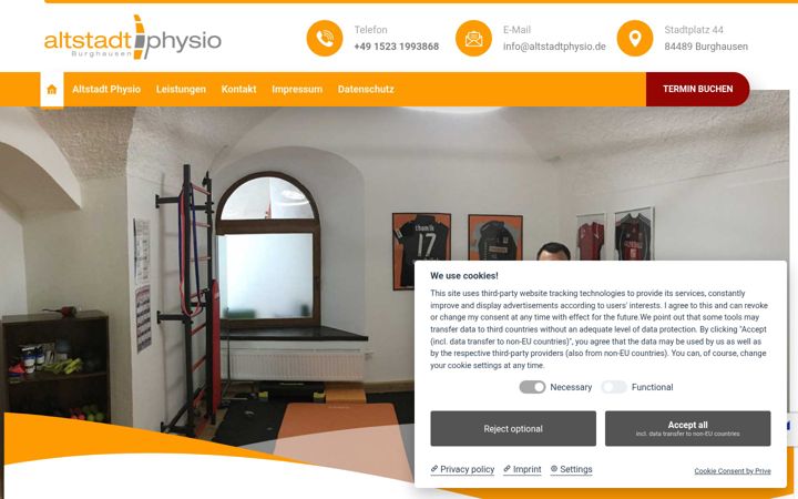 Screenshot of altstadtphysio.de