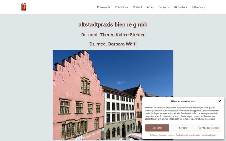 Screenshot of altstadtpraxisbienne.ch