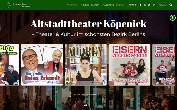 Screenshot of altstadttheater-koepenick.de