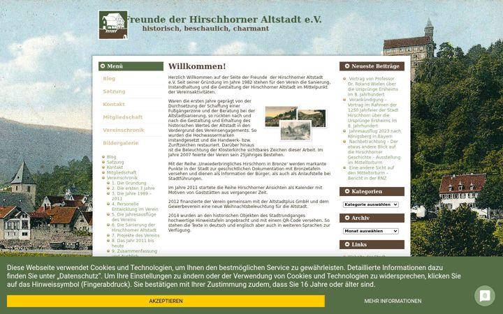 Screenshot of altstadtverein-hirschhorn.de