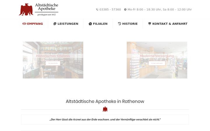 Skjámynd af altstaedtische-apotheke-rathenow.de