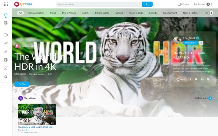 Screenshot of alttube.net