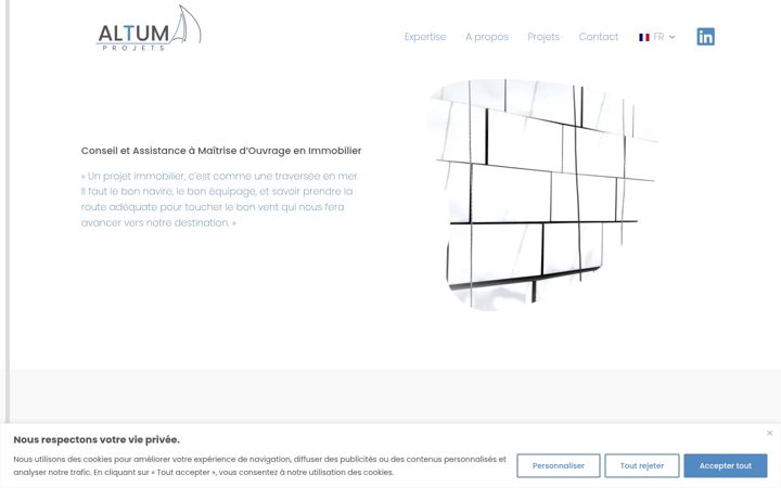 Skjámynd af altum-projets.com