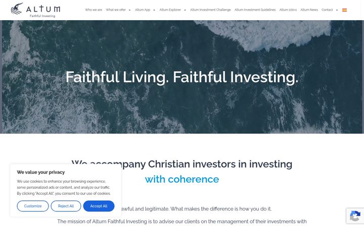 Screenshot of altumfi.com
