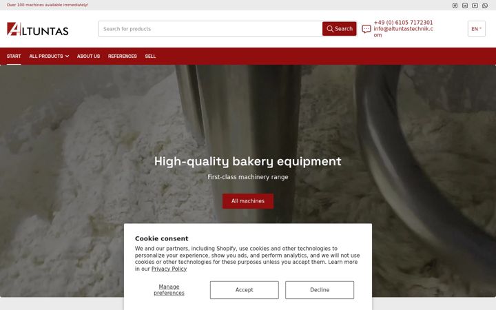 Screenshot of altuntastechnik.com