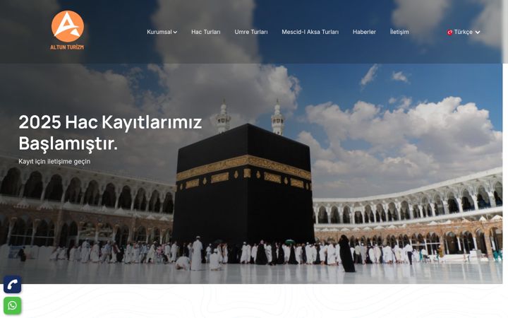 Screenshot of altunturizm.com