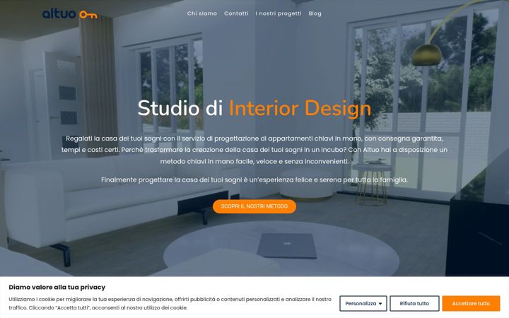 Screenshot stránky altuostudio.it