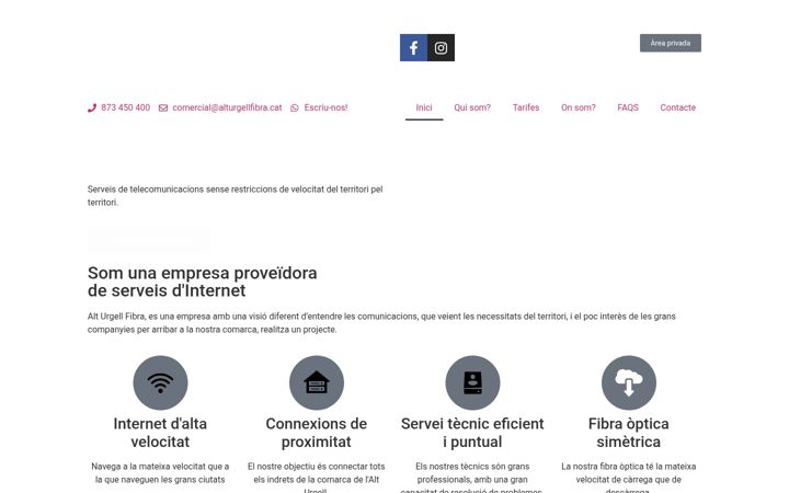 Screenshot stránky alturgellfibra.cat