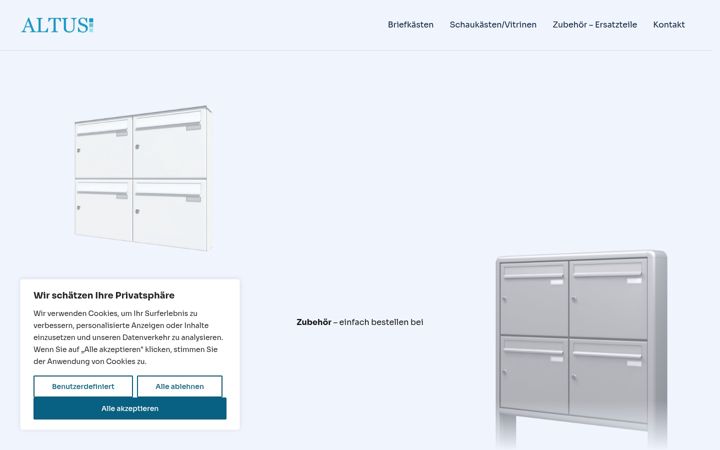 Screenshot stránky altus-msm.com