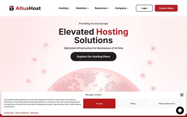 Screenshot of altushost.com