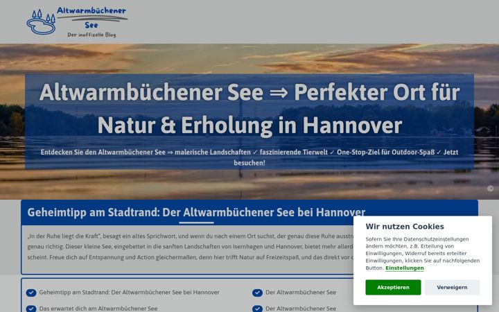 Screenshot of altwarmbuechener-see.de