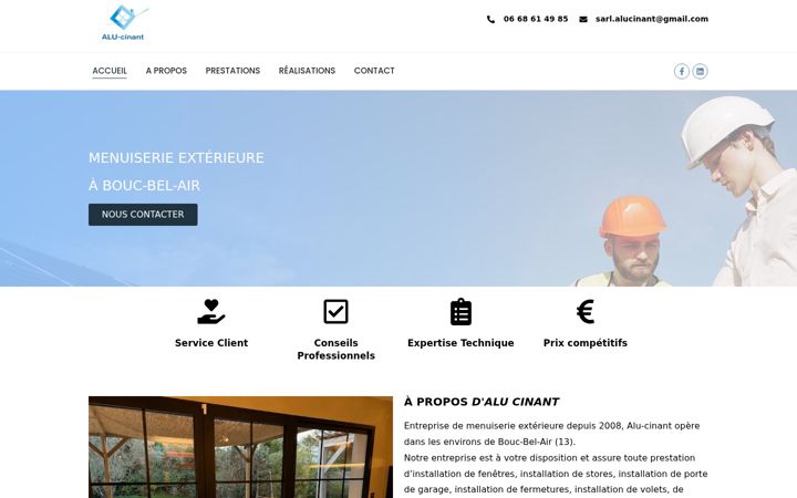 Screenshot of alu-cinant.fr