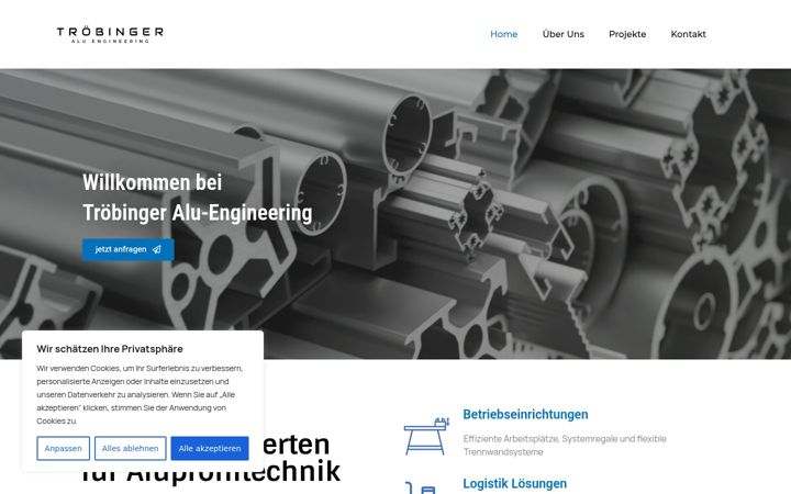 Screenshot of alu-engineering.at