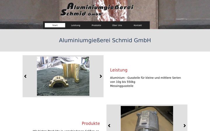 Screenshot of alu-giesserei-schmid.de