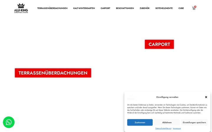 Screenshot of alu-king.de