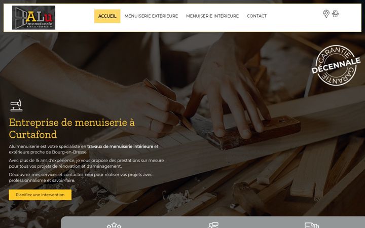 Screenshot of alu-menuiserie.fr