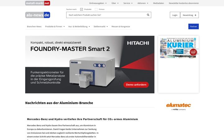 Screenshot of alu-news.de