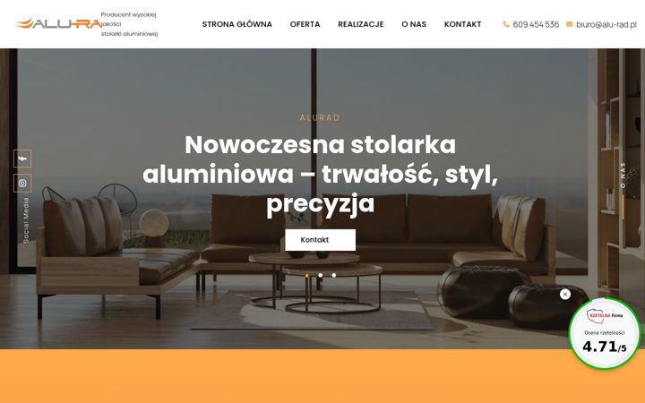 Képernyőkép: alu-rad.pl