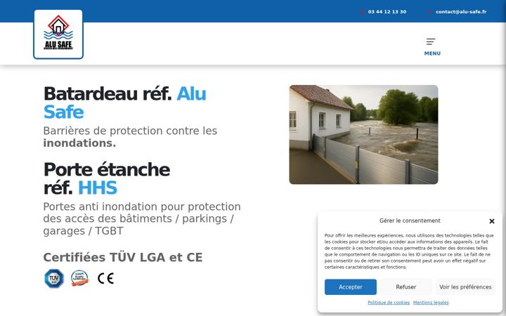 Screenshot of alu-safe.fr