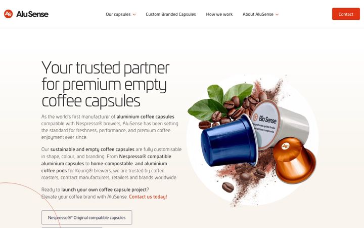 Screenshot of alu-sense.com