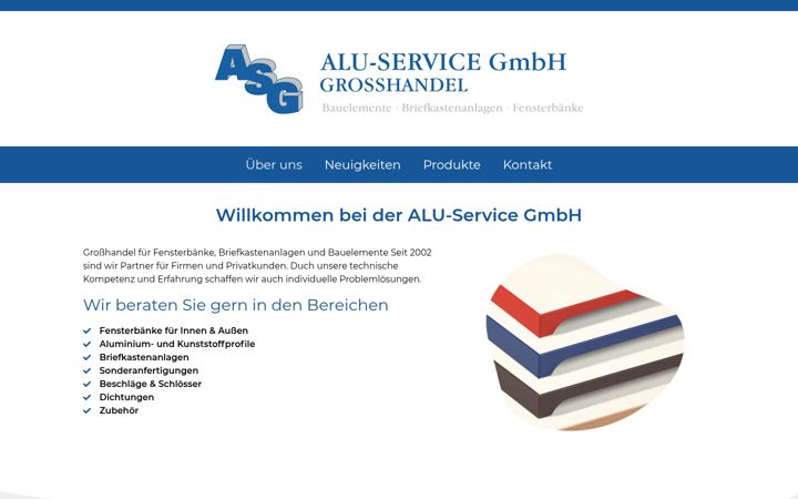 Screenshot of alu-service.de