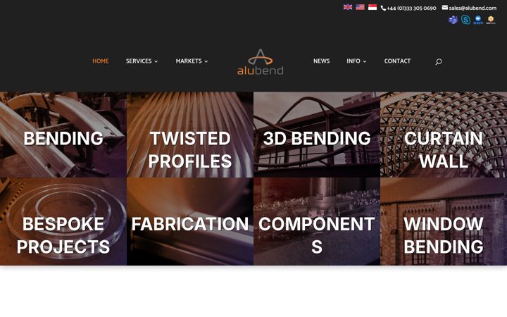 Captura de pantalla de alubend.com