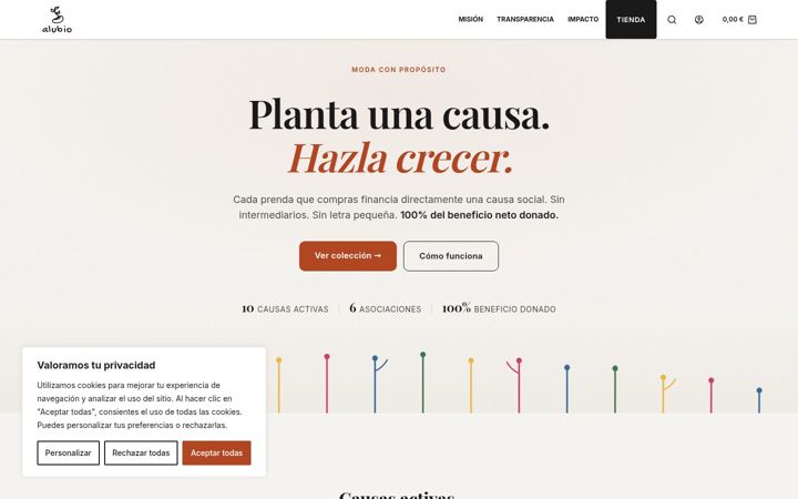 Screenshot of alubio.org